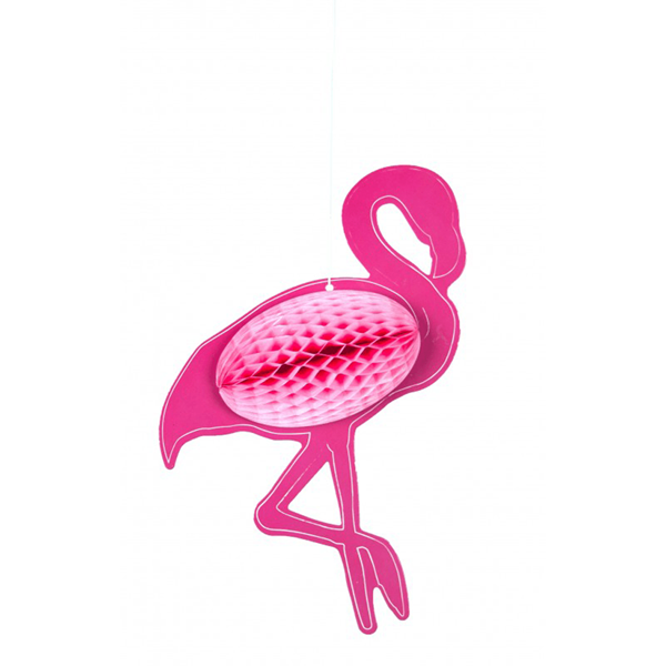 Decoração Flamingo Rosa Papel, 25 Cm