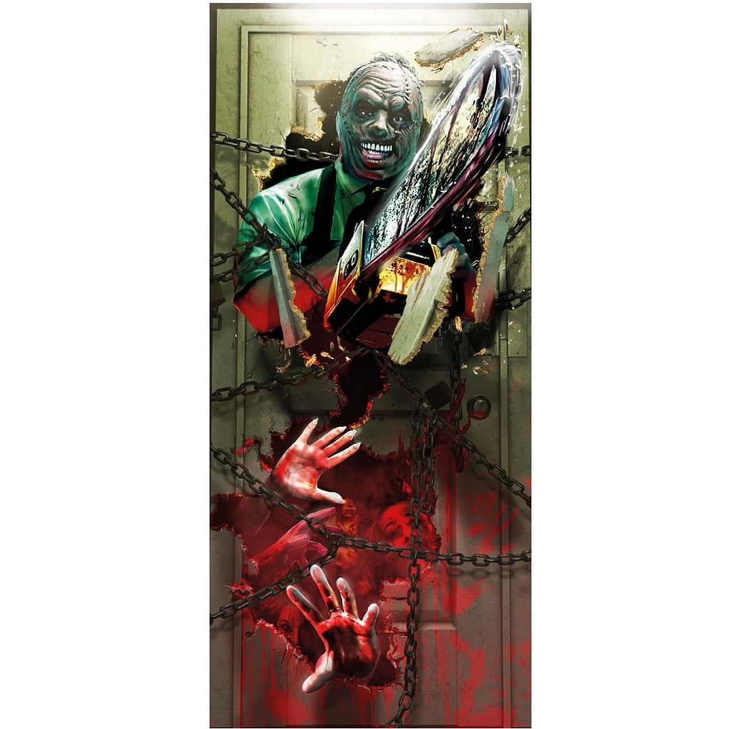 Decoração Porta Assassino com Serra Elétrica Decoração Porta Assassino com Serra Elétrica