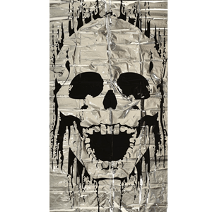 Decoração Porta Caveira Metálico, 150 x 75 Cm