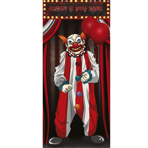 Decoração Porta Palhaço Assustador, 150 x 75 Cm