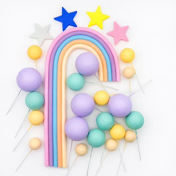 Decorações em Esferovite Mix Arco Íris