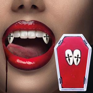 Dentes Caninos Vampiro com Cruzes