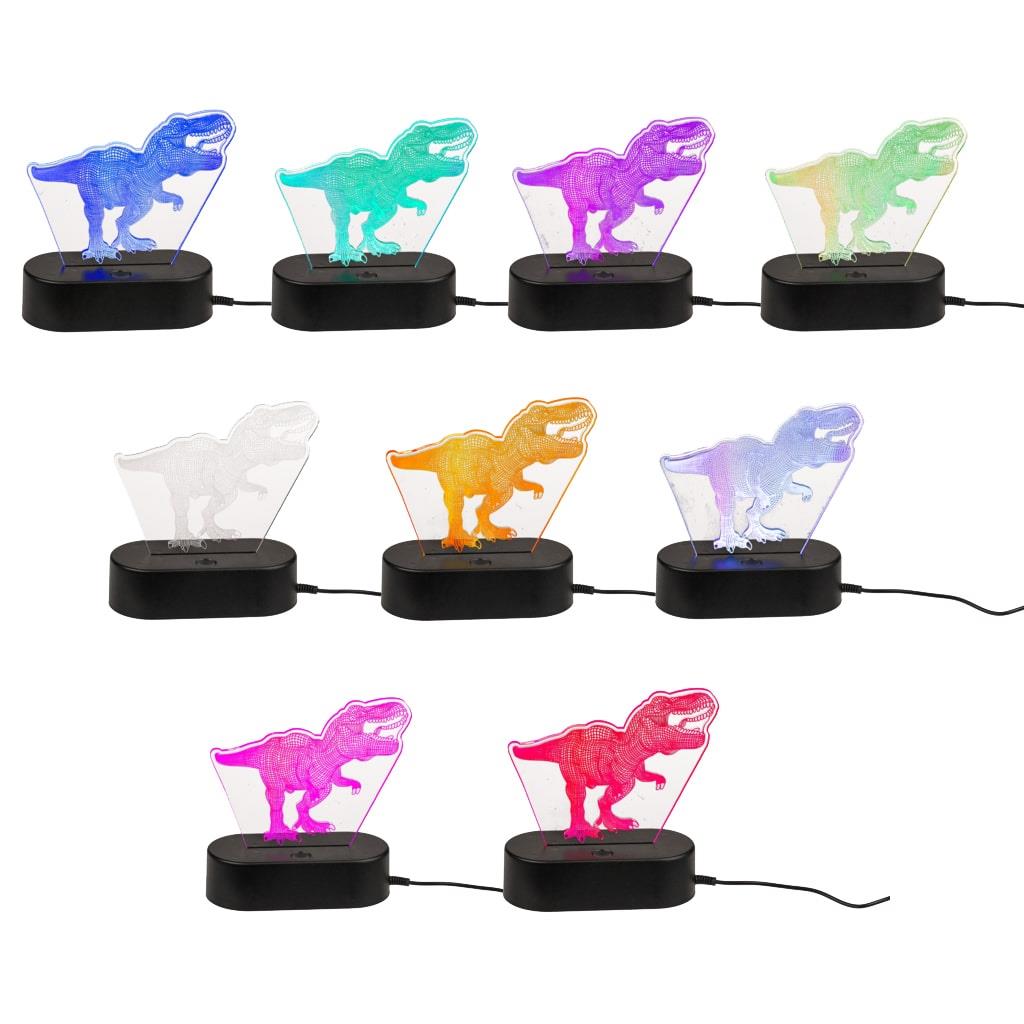 Dinossauro T-Rex 3D Decorativo com Luz