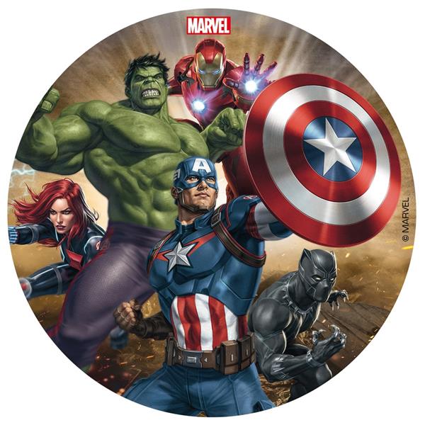 Disco Comestível Avengers, 16 cm