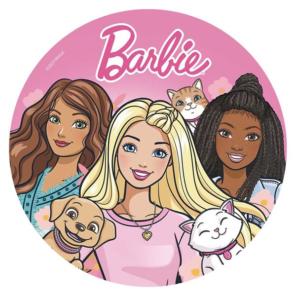 Disco Comestível Barbie, 20 cm