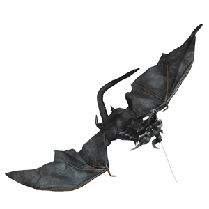 Dragão Preto com Luz, Som e Movimento, 120 x 100 Cm