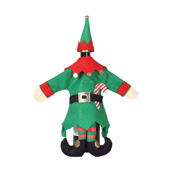 Elfo Natalício Decoração de Garrafa