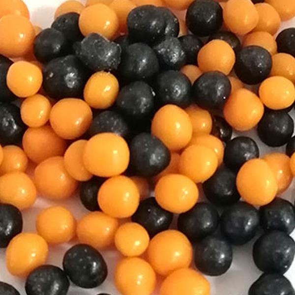 Esferas Mix Preto e Laranja, 45 gr