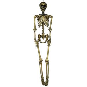 Esqueleto Articulado Decorativo Dourado, 1,60 mt