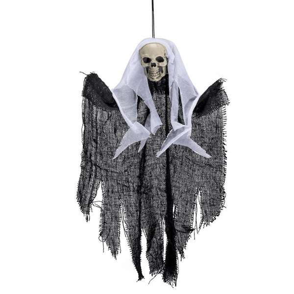 Esqueleto com Lenço Cinzento de pendurar, 30 cm