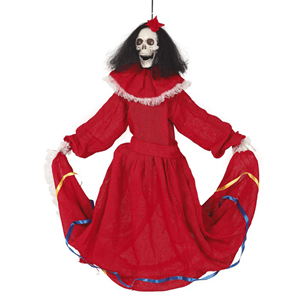 Esqueleto Dia dos Mortos com Luz, Som e Movimento, 80 Cm