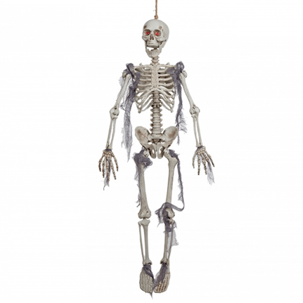 Esqueleto Esfarrapado com Luz, 91 cm