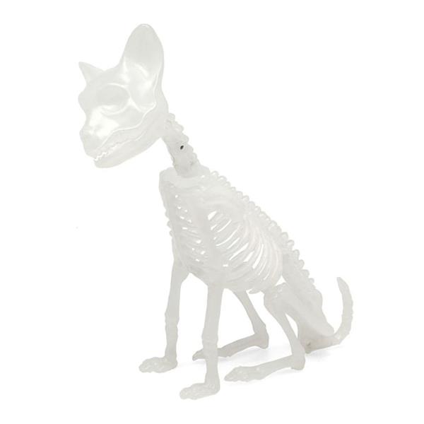Esqueleto Gato Glow In The Dark Decorativo, 21 cm