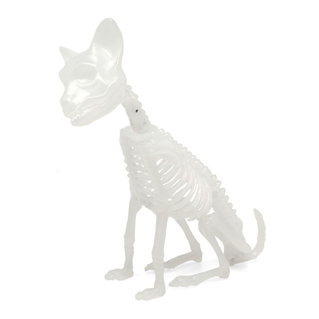 Esqueleto Gato Glow In The Dark Decorativo, 21 cm