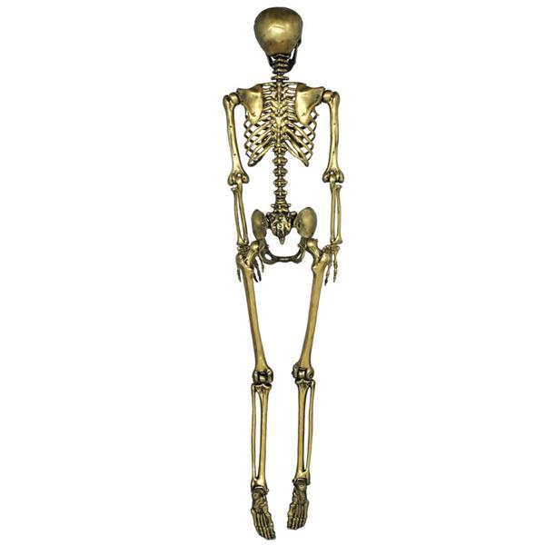 Esqueleto Humano Arrepiante Dourado