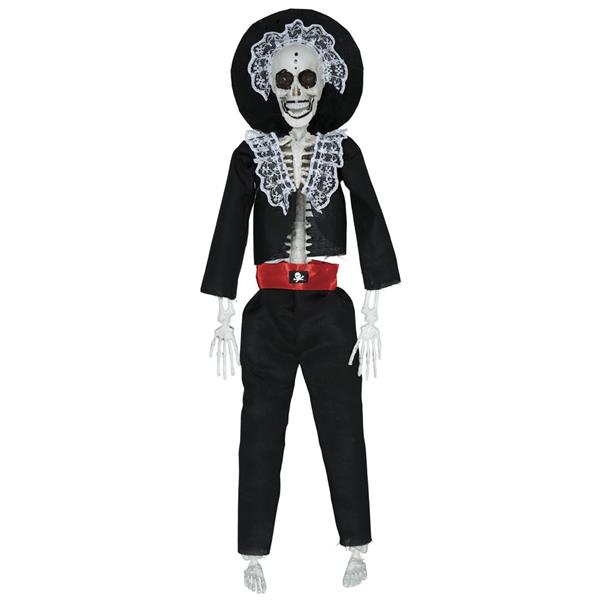 Esqueleto Mariachi Assombrado para Pendurar, 40 cm