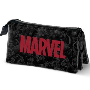 Estojo Escolar Triplo Marvel Logo