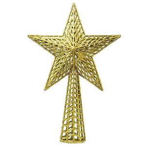 Estrela Árvore de Natal Comprida Dourada Brilhante, 37 cm