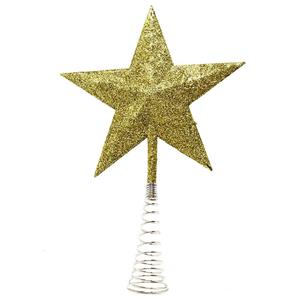 Estrela Árvore de Natal Dourada Brilhante, 22 cm