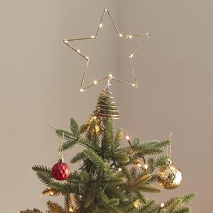 Estrela Árvore de Natal Dourada com Luz