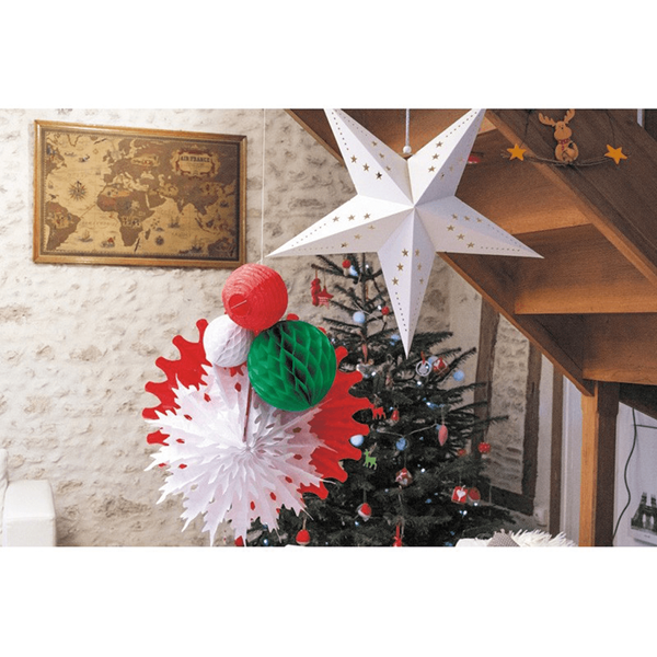 Estrela Natal Branca em Cartão, 60cm
