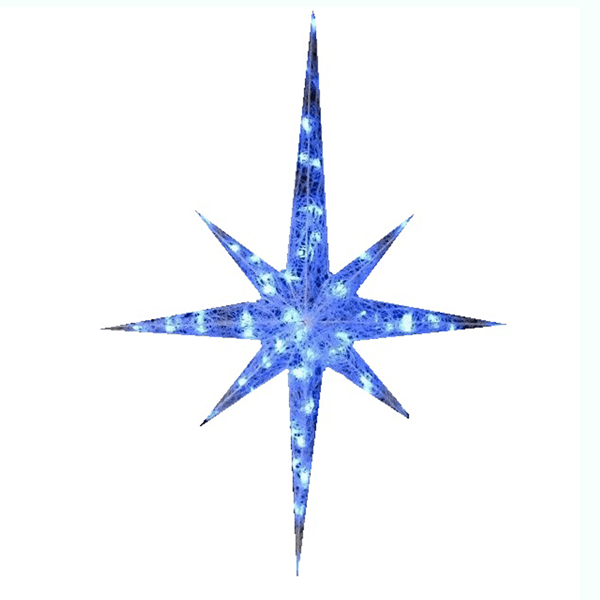 Estrela com Pontas Led Azul
