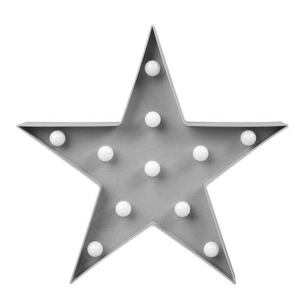 Estrela Decorativa com Luz, 26 Cm