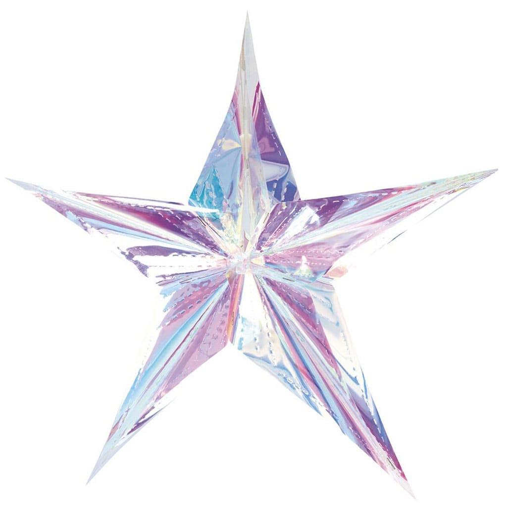 Estrela Decorativa Iridescente para Pendurar, 40 cm