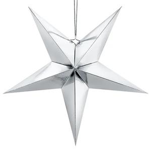 Estrela Decorativa Prateada, 70 cm