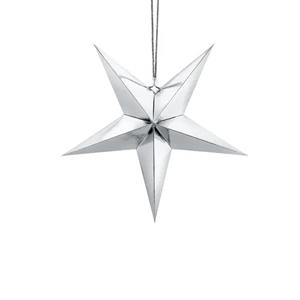 Estrela Decorativa Prateada, 30 cm