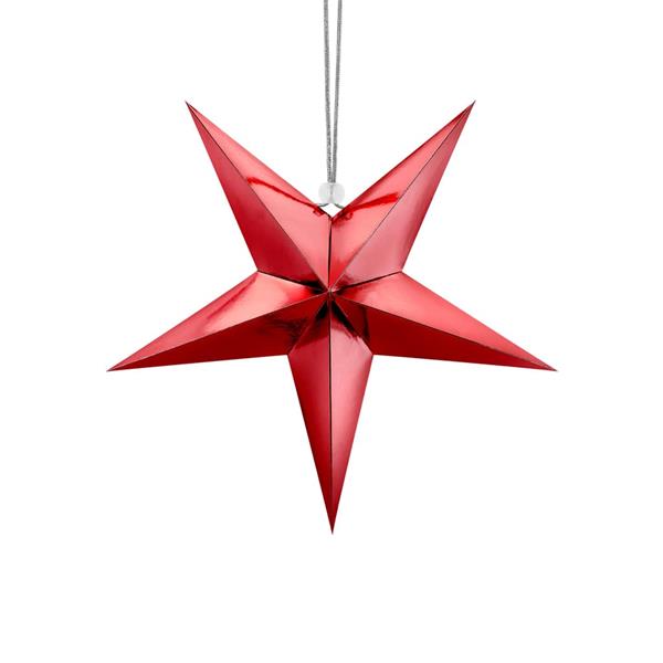 Estrela Decorativa Vermelha, 30 cm