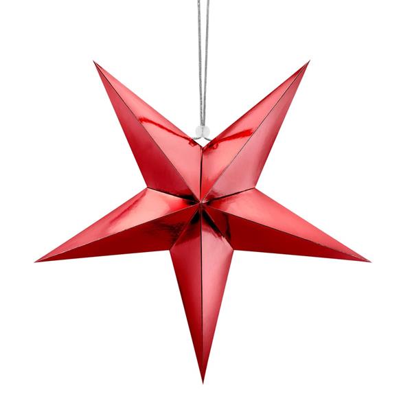 Estrela Decorativa Vermelha, 45 cm