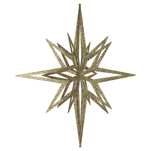 Estrela Dourada Brilhante com Purpurinas, 60 Cm