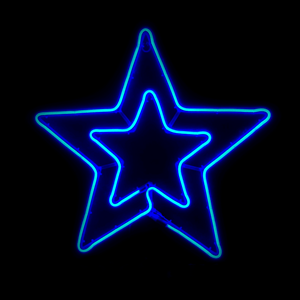 Estrela Dupla LED 54x50cm IP44, Azul