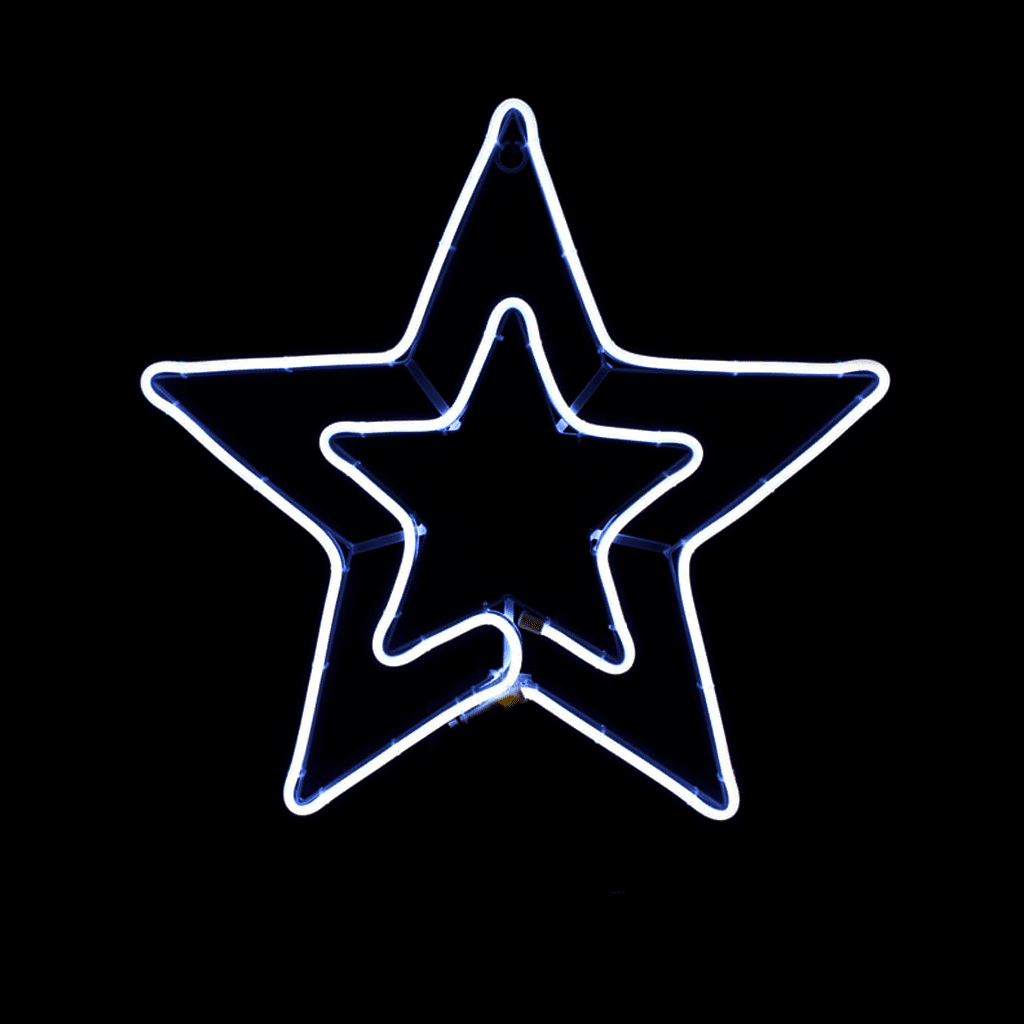 Estrela Dupla LED 54x50cm IP44, Branco Frio