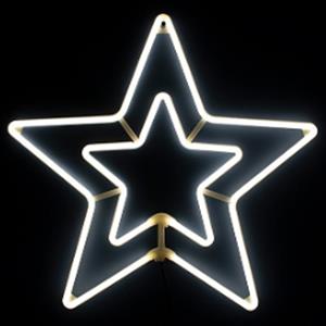 Estrela Dupla Neon 58x58cm IP44, Branco Frio