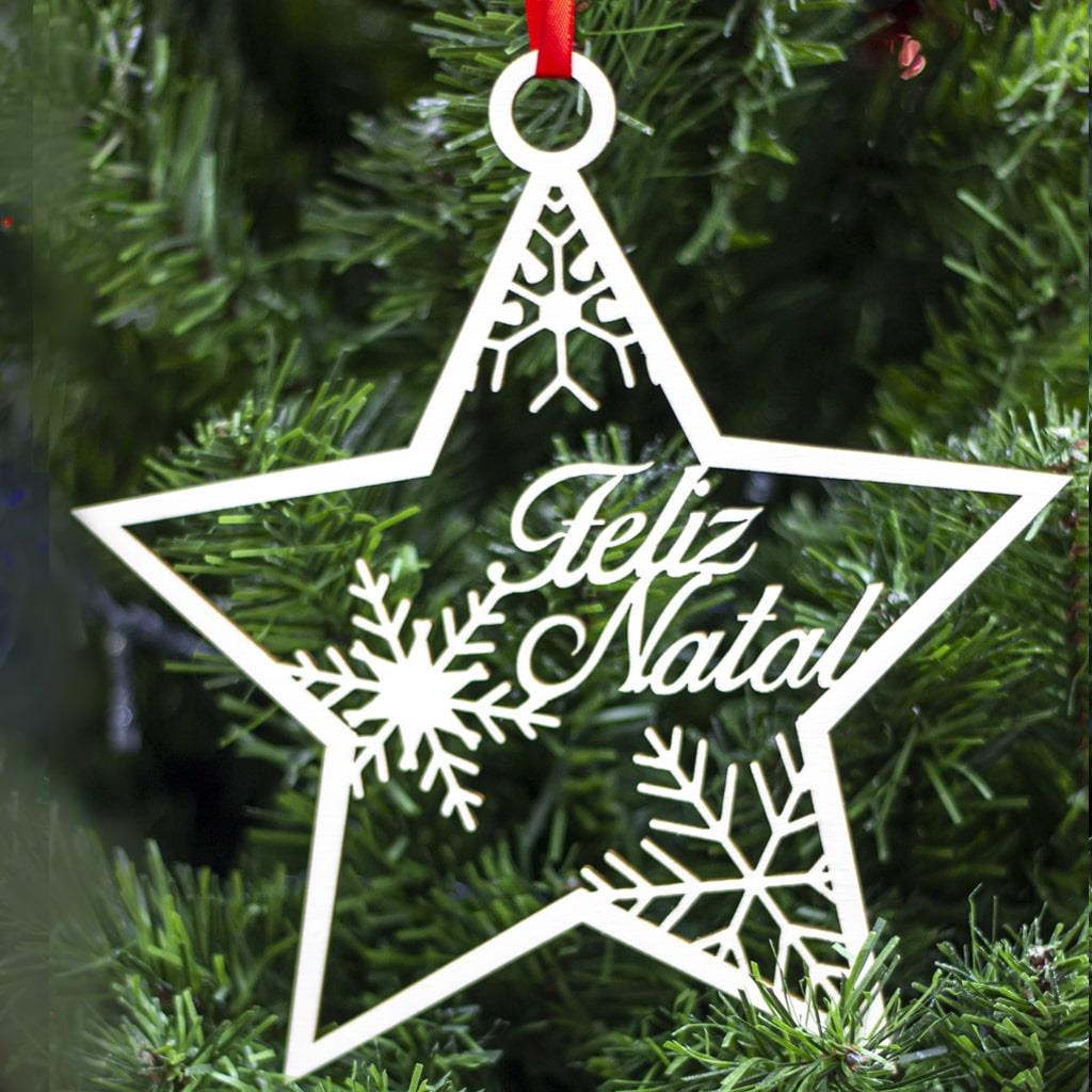 Estrela Feliz Natal em Madeira 
