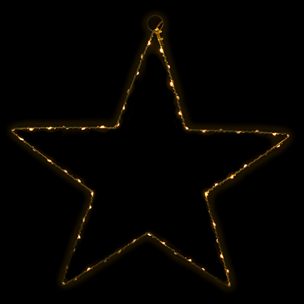 Estrela Luminosa Leds Branco Quente, 50 Cm