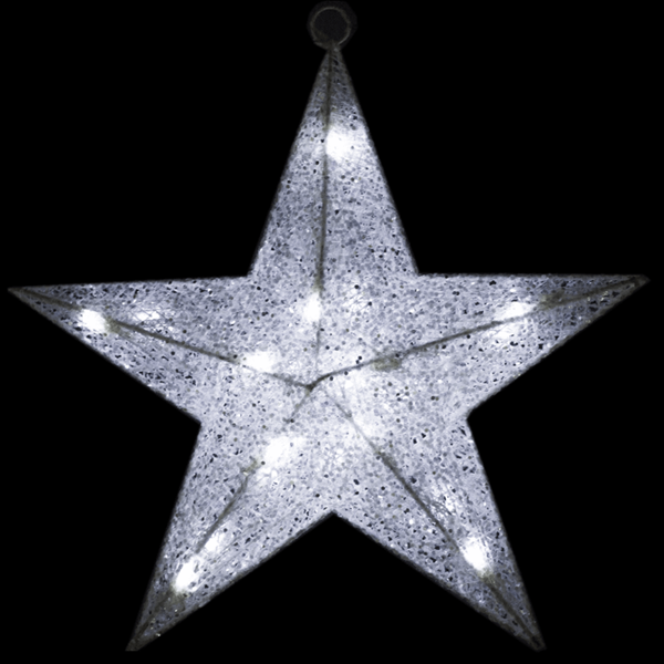 Estrela Malha Luminosa Leds Branco Frio, 40 Cm