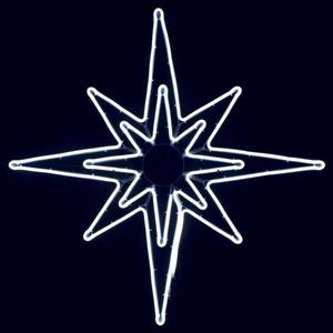 Estrela Polar Dupla Led Neon Branco Frio, 63 x 60 cm