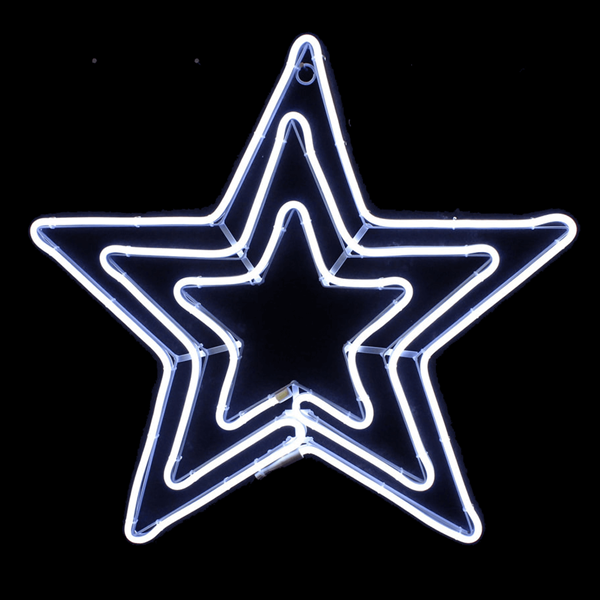 Estrela Tripla LED Branco Frio 63x60cm IP44