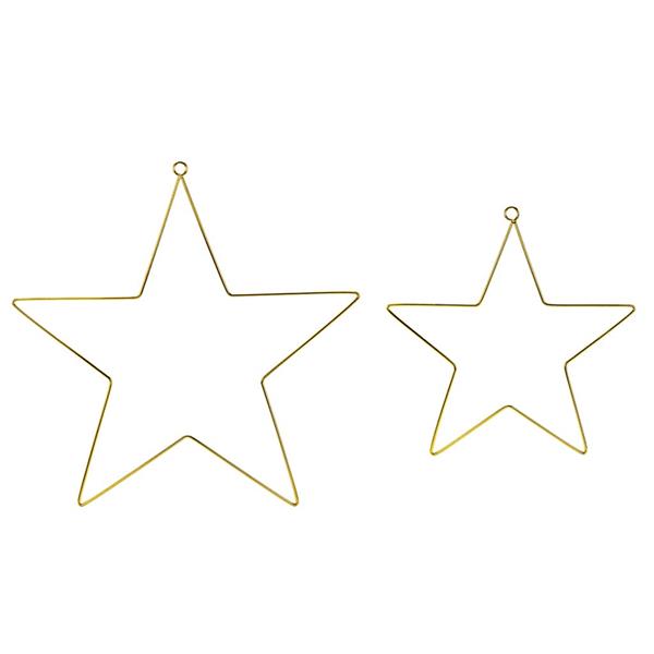 Estrelas Decorativas em Metal, 2 unid.