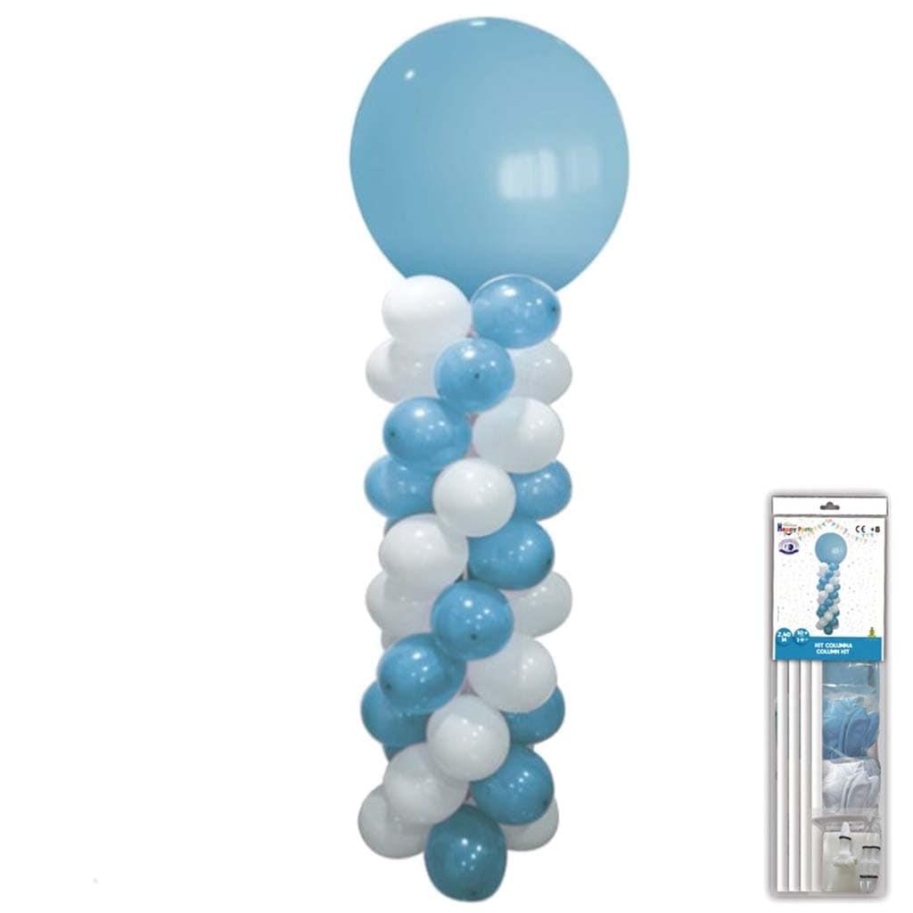 Estrutura Coluna com Balões Azuis e Brancos, 2,40 mt