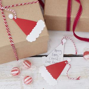 Etiqueta Gorros de Natal para Presentes, 9 unid.