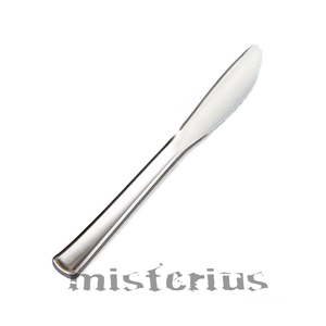 Faca Prata Metalizada em Plástico, 10un