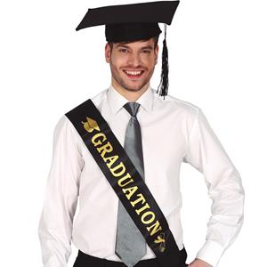 Faixa Graduation Preta e Dourada