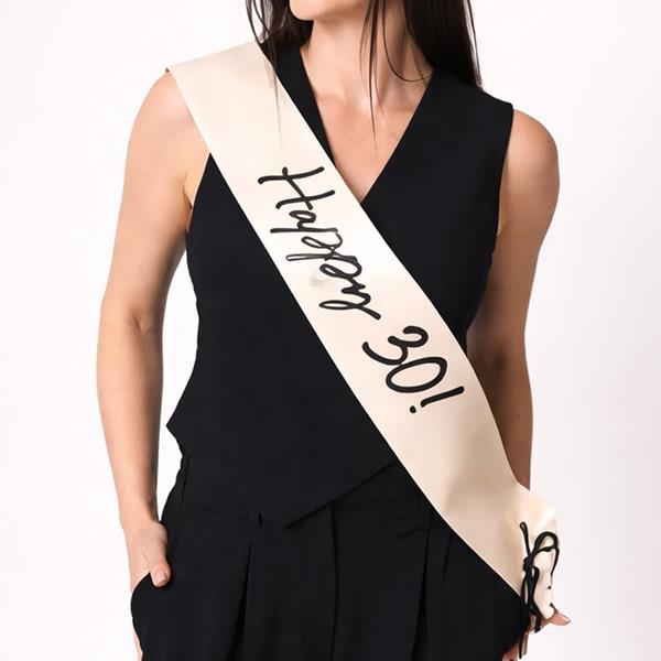 Faixa Happy 30 Creme