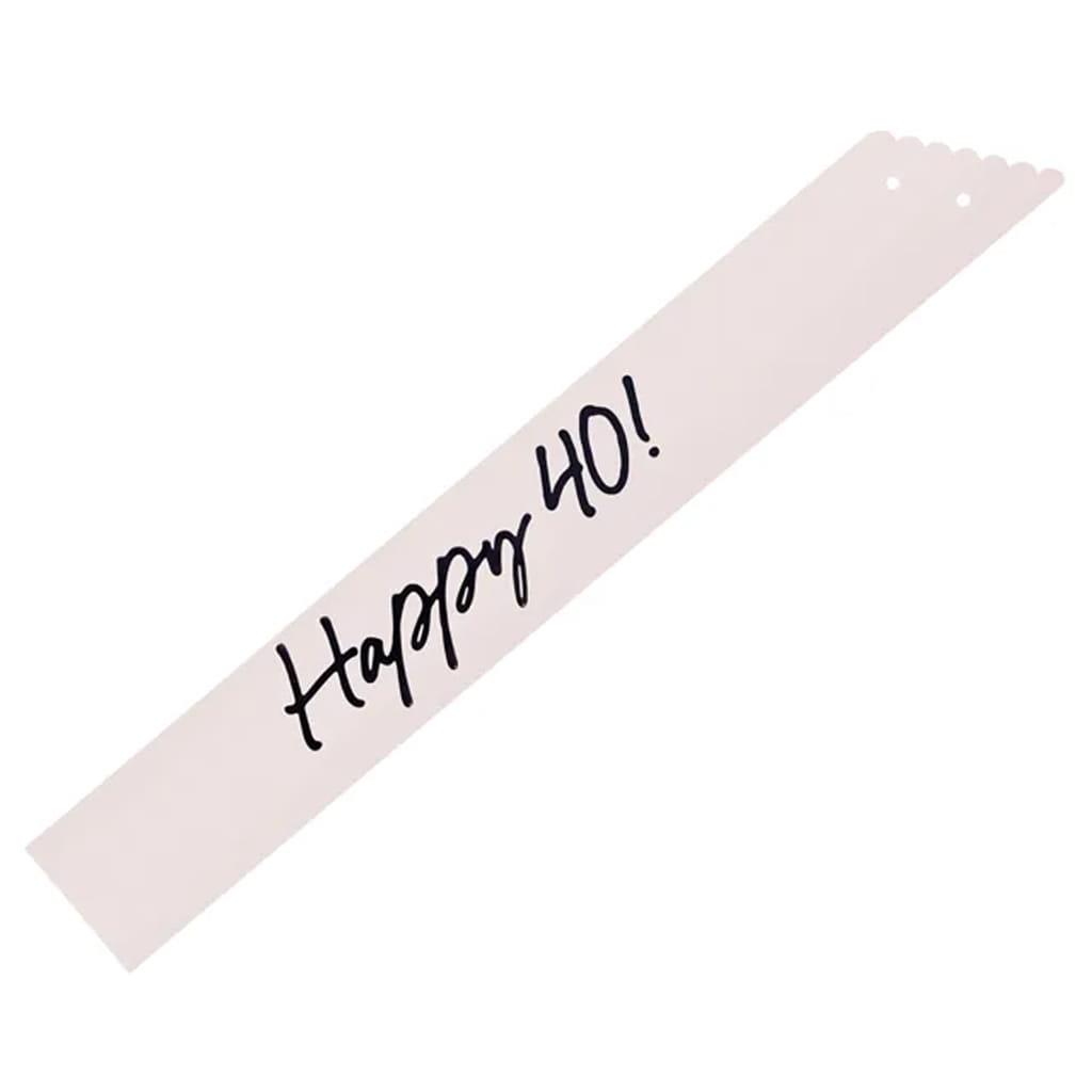 Faixa Happy 40 Creme