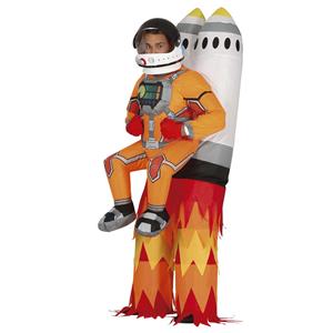Fato Astronauta com Foguete Insuflável, Adulto