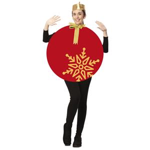 Fato Bola de Natal com Laço, Adulto